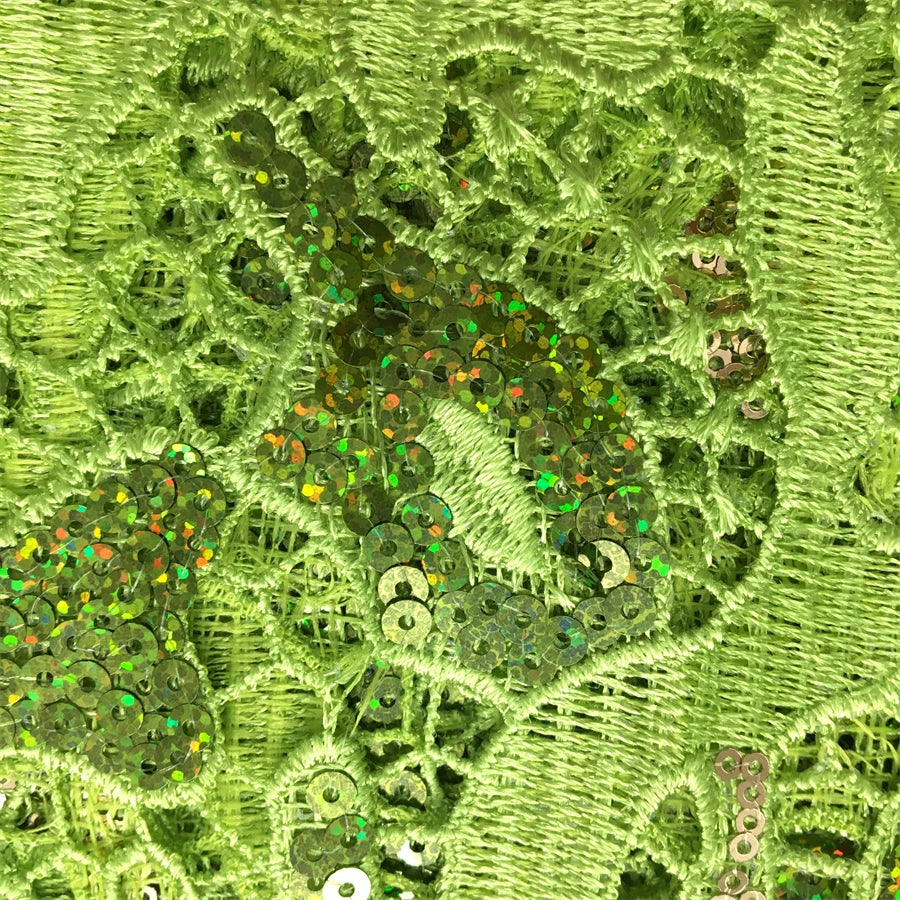 SJD LACE Nigerian Sequins Water Soluble Lace Fabrics 2025 High Quality African 5Yards Guipure Cord Lace for Women Dress Sew 4046