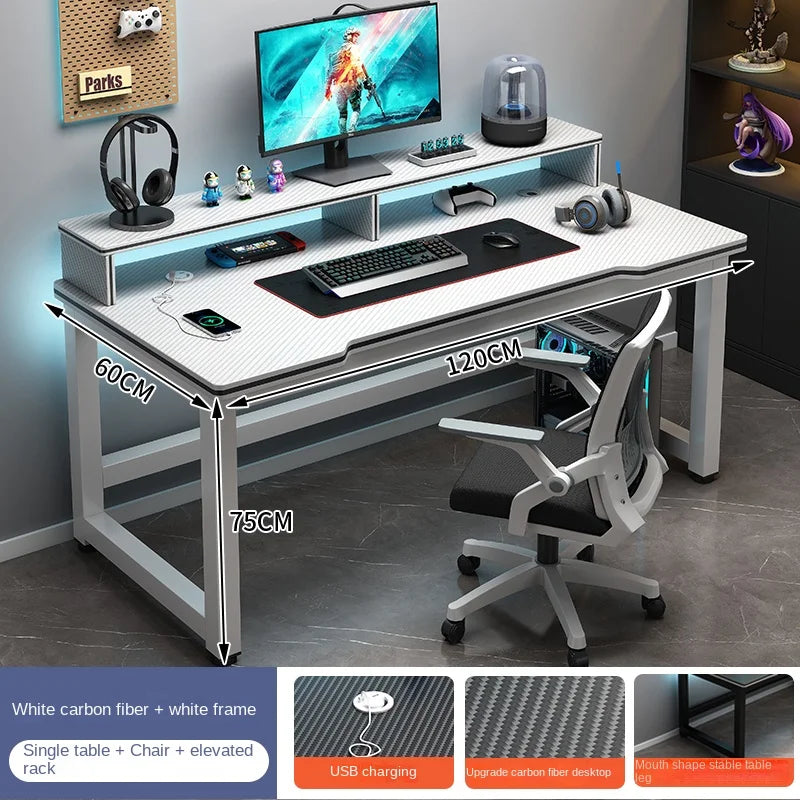 Shelf Living Room Office Desk Storage Standing Floor Metal Arbenic Computer Desks European Black Mesa De Escritorio Furniture