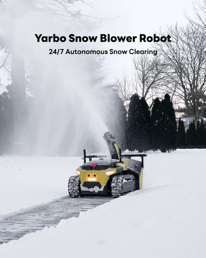 YARBO 24/7 Autonomous Robot Snow Blower with 2-Stage, 12" Intake Height, 6-40ft Throwing Distance for Driveway & Sideway