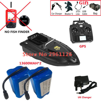 600M GPS Sonar Fish Exploration High Speed Remote Control Bait Boat Model 1.5KG 16GPS Constant Speed Cruise RC Bait Boat Model