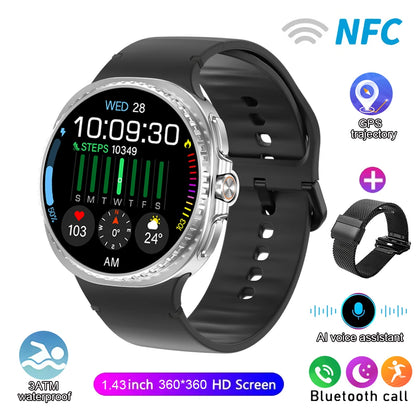 Watch 8 Ultra Classic GPS Compass NFC SmartWatch 46mm Version AMOLEL Rotating Dial BT Call 3ATM Waterproof Watch7 Upgraded Watch