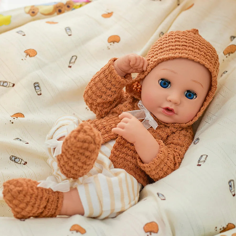 13inch Realistic Reborn Dolls Cute Soft Body Blink Doll Real Life Baby Dolls With Accessories For 3+ Year Old Girls Gifts