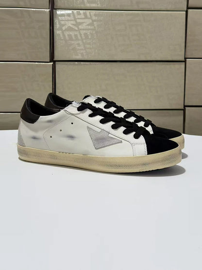 Spring Summer Fashion Casual Low-top Shiny Shoelaces Shoes Women's Round Toe Patchwork Diamond Heel Flat Bottom Sports Shoes