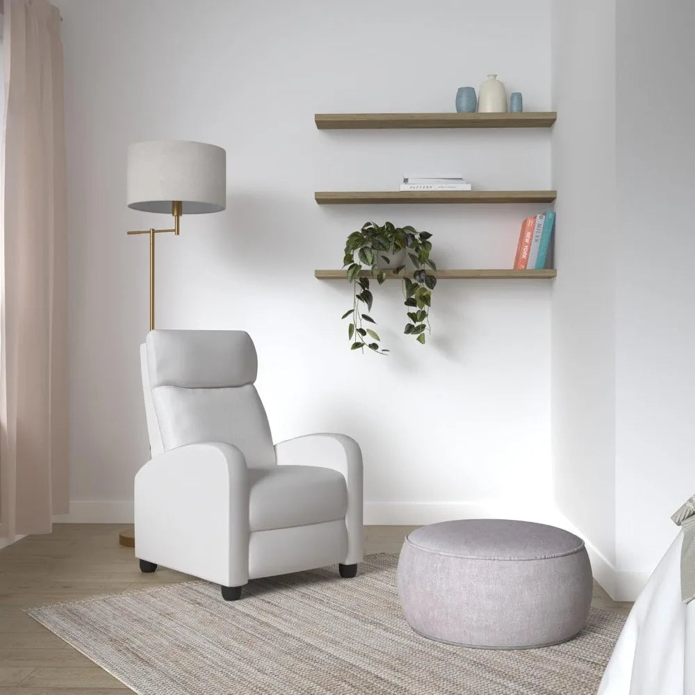 Recliner Chair for Living Room Modern Wingback Sofa Home Theater Seating Push Back Reclining Chair with Lumbar Support (with Ma