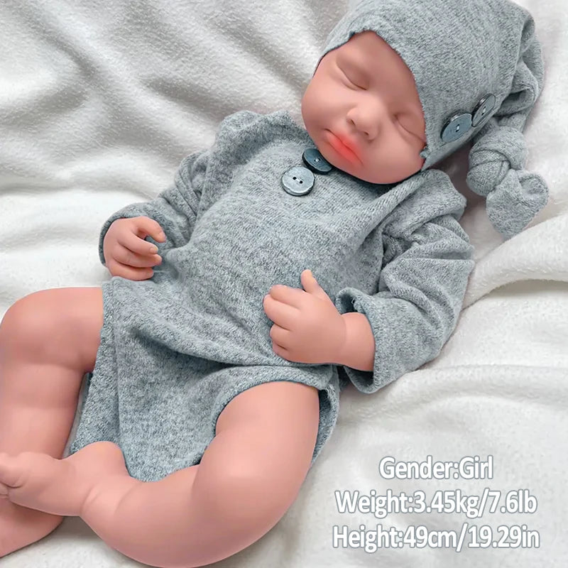 Silicone reborn baby doll, full-body silicone baby doll, realistic baby doll, lifelike reborn baby doll, gift