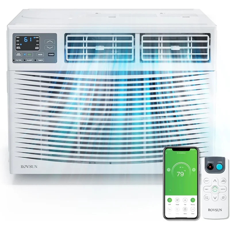 ROVSUN Smart 24000BTU Window Air Conditioner with WiFi, Energy Saving Window AC Unit with Remote & App Control & Timer