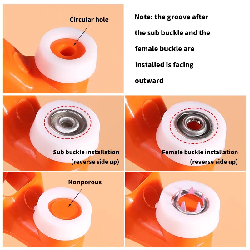 Snap Button Kit With Hand Pressure Pliers 50pcs 100pcs Snaps , Metal Snaps For Sewing, Sewing Snaps For DIY Crafts Clothes Hats