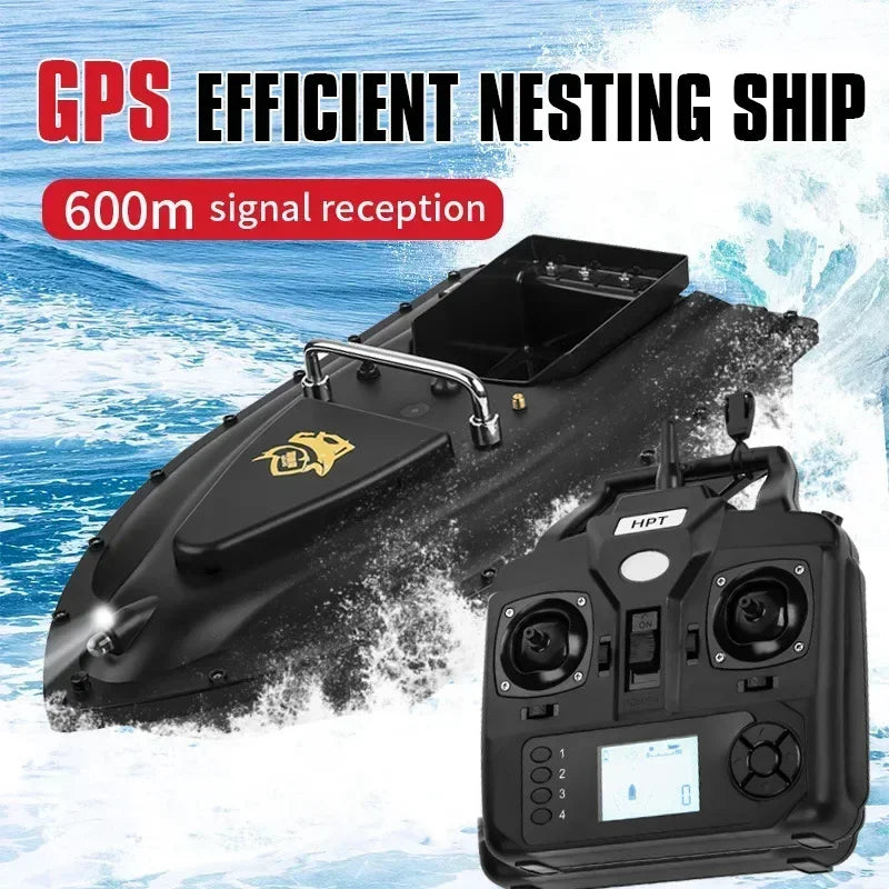 RC Bait Ship 600m 16GPS 2KG Load bearing Automatic Return  Light Illumination Sonar Waterproof High Speed Cruise Night Fishing