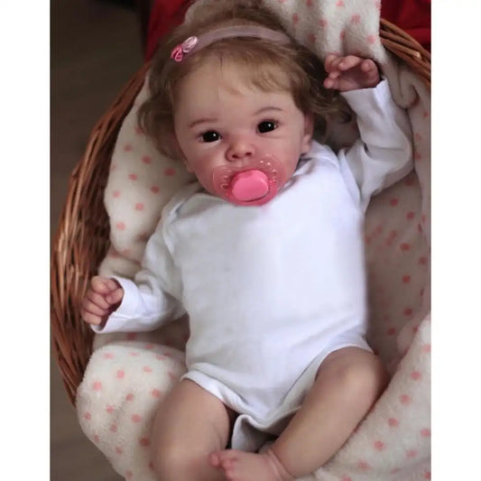 Risbecko Adorable 18-Inch Lifelike Reborn Baby Doll - Realistic Details, Handmade Look - Perfect for Collectors & Gifts