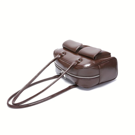 Fashion Armpit Bag, High- Value Versatile Handbag Niche Design Women Tote Shoulder Bag, Retro Pu Leather Purses and Handbags