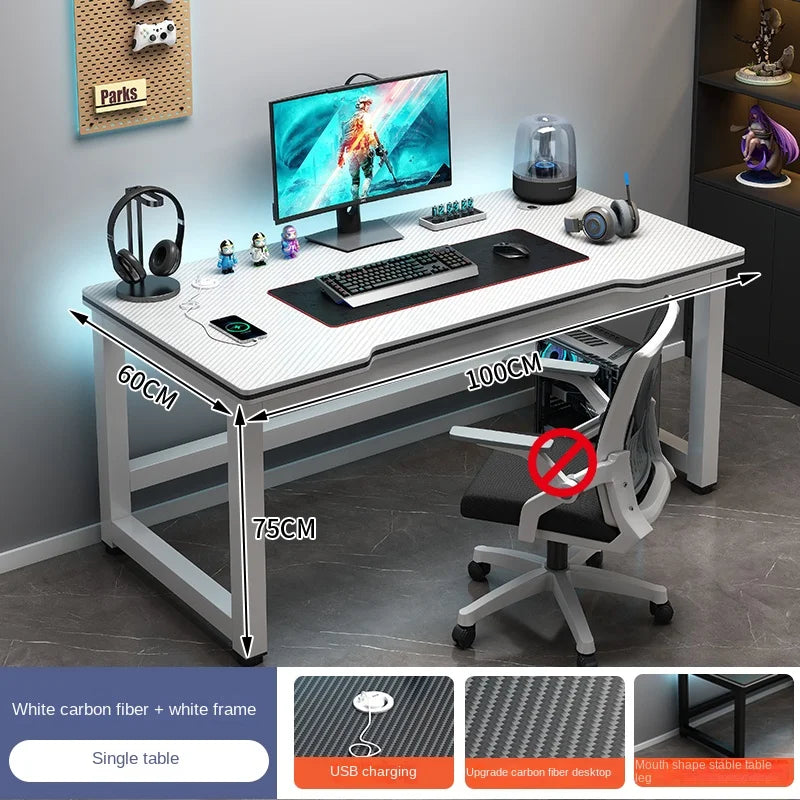 Shelf Living Room Office Desk Storage Standing Floor Metal Arbenic Computer Desks European Black Mesa De Escritorio Furniture