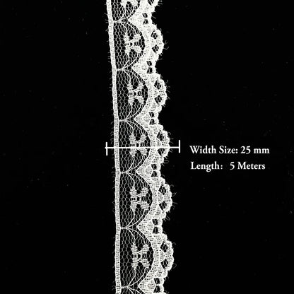 5 Meters White Black Lace Ribbon Assorted Pattern Trims for Gift Wrapping Christmas Wedding Decorations DIY Crafts Sewing Supply