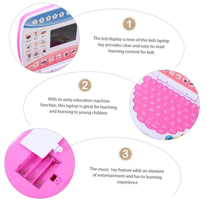 Kids Educational Learning Laptop Toy – Bilingual Electronic Computer for Toddlers, STEM Early Preschool Learning Machine Gift