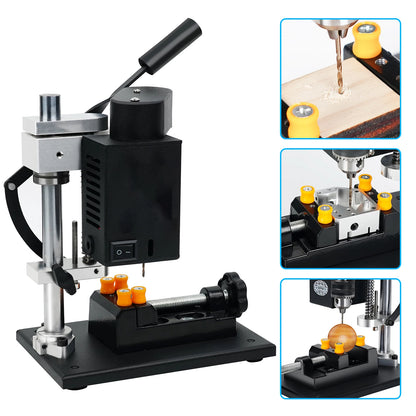 Mini Electric Bench Drill Press Stand Kit 8000 r/min 7-Gear Variable Speed Benchtop Drilling Machine Precise Drill DIY Drilling