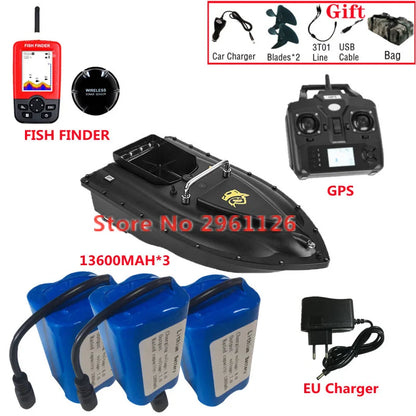 600M GPS Sonar Fish Exploration High Speed Remote Control Bait Boat Model 1.5KG 16GPS Constant Speed Cruise RC Bait Boat Model
