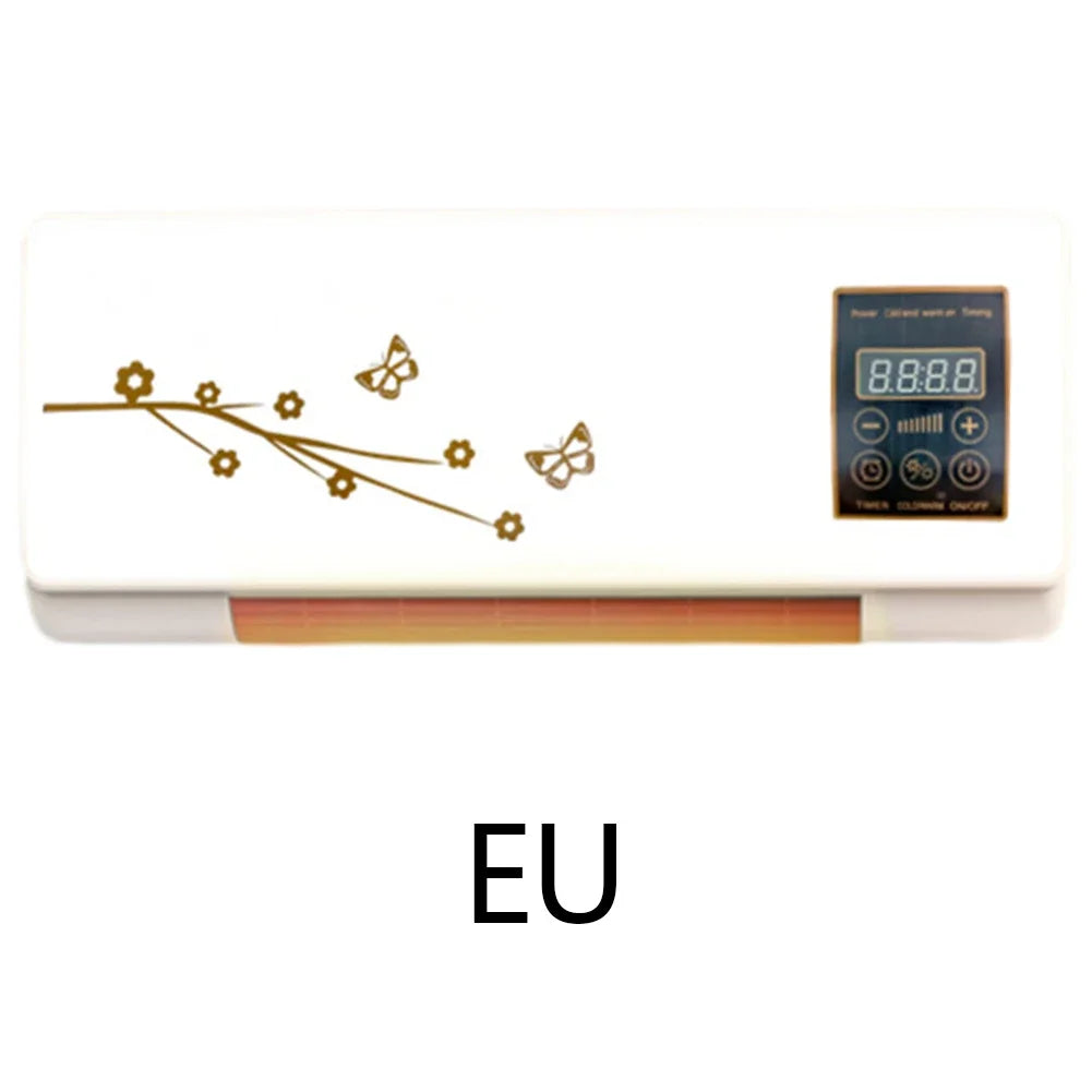 Air Conditioner Wall Mounted Electric Space Heater with Digital Display Remote Control 1400W for Home Room EU/US/UK