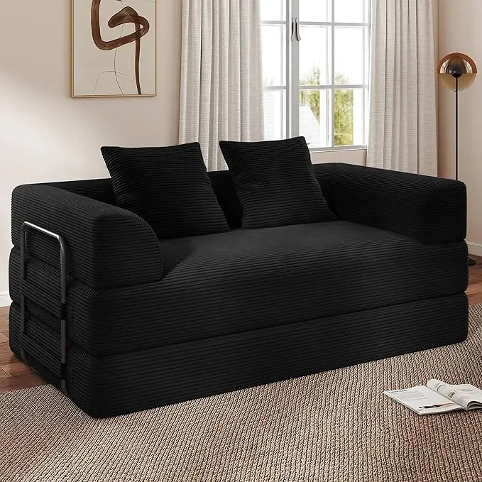 Cloud Boneless Convertible Floor Sofa Bed, 70" 4-in-1 Foldable Compressed Loveseat Lounge Sleeper 2 Seater Couches, Customized
