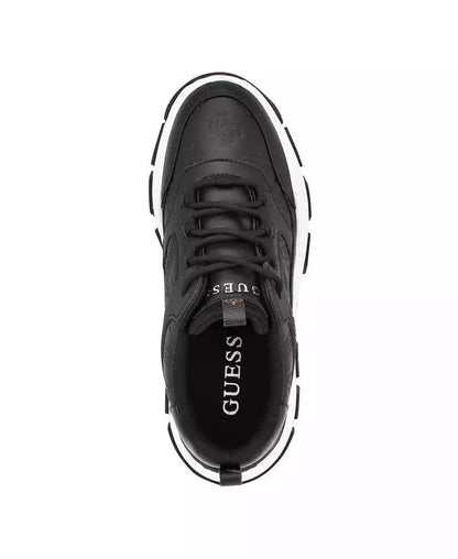 GUESS | Women's Bisun Lugged Rubber Sole Lace Up Platform Sneakers