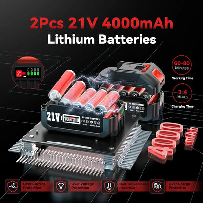 2-in-1 Electric Pole Saws Battery Powered: 6 Inch Mini Chainsaw Cordless with 15.5ft Long Reach Extension Pole