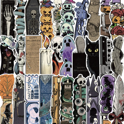 30pcs Retro Horror Bookmarks Halloween Skulls Ghosts Suitable for Teachers Readers and Book Lovers Birthday Gifts