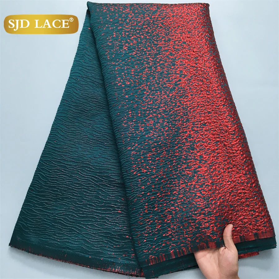 SJD LACE African Nigerian Brocade Lace Fabrics 2025 US Shipping Jacquard French Damask Lace For Sewing Women Party Dresses 4152