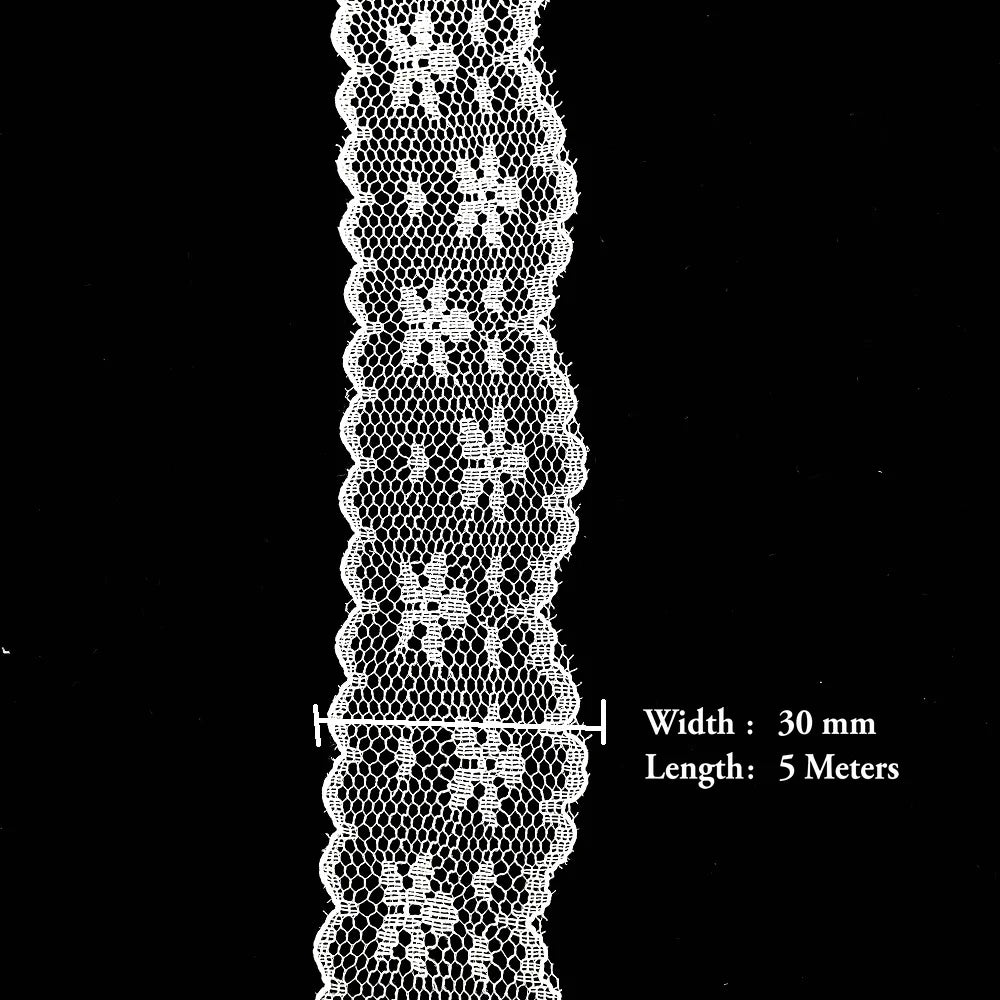 5 Meters White Black Lace Ribbon Assorted Pattern Trims for Gift Wrapping Christmas Wedding Decorations DIY Crafts Sewing Supply