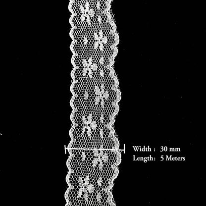 5 Meters White Black Lace Ribbon Assorted Pattern Trims for Gift Wrapping Christmas Wedding Decorations DIY Crafts Sewing Supply