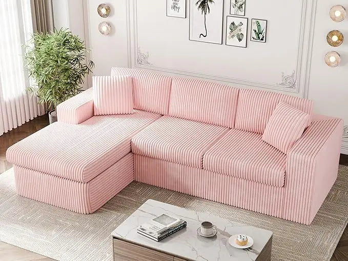 105" Boneless Couches for Living Room, Sectional Couches Modular Sofa with L-Shaped Chaise, Memory Foam Comfy Cloud，Customized