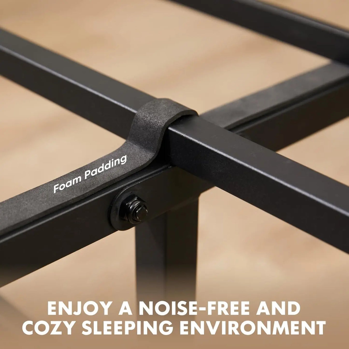 Full Size Bed Frame with Headboard, 800LBS Support, Under Bed Storage, Easy Assembly, Rust Brown - Durable Metal Foundation