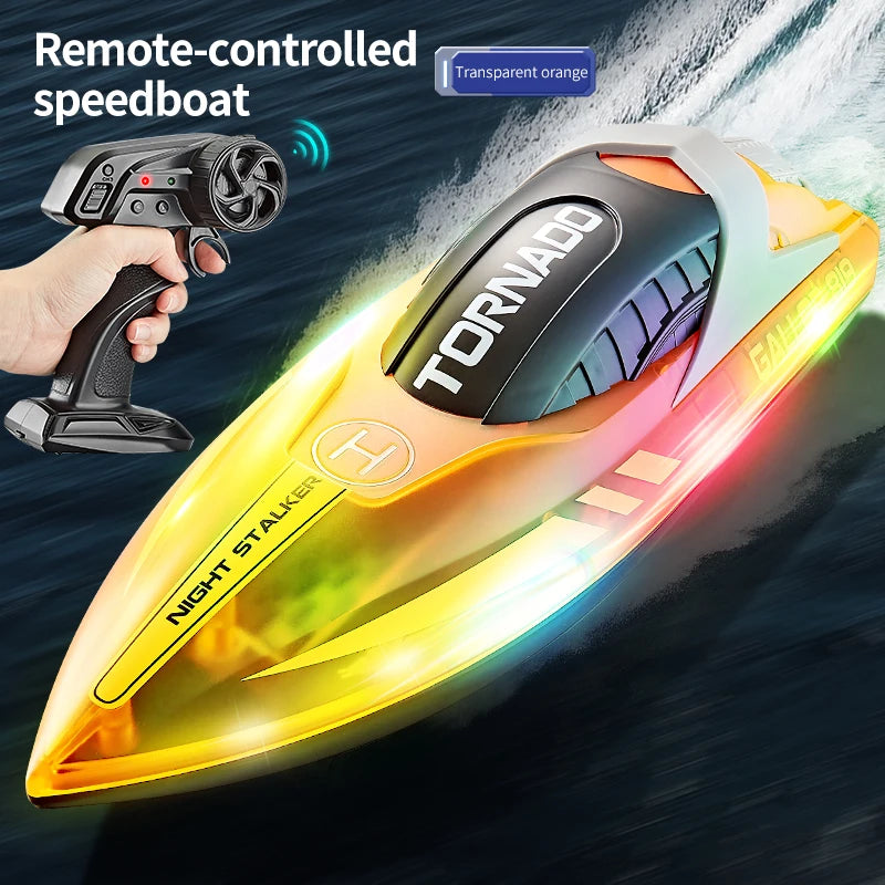 HJ819 RC Boat 2.4Ghz 15km/h High-Speed Remote Control Racing Ship Water Speed Boat Children Model Toy