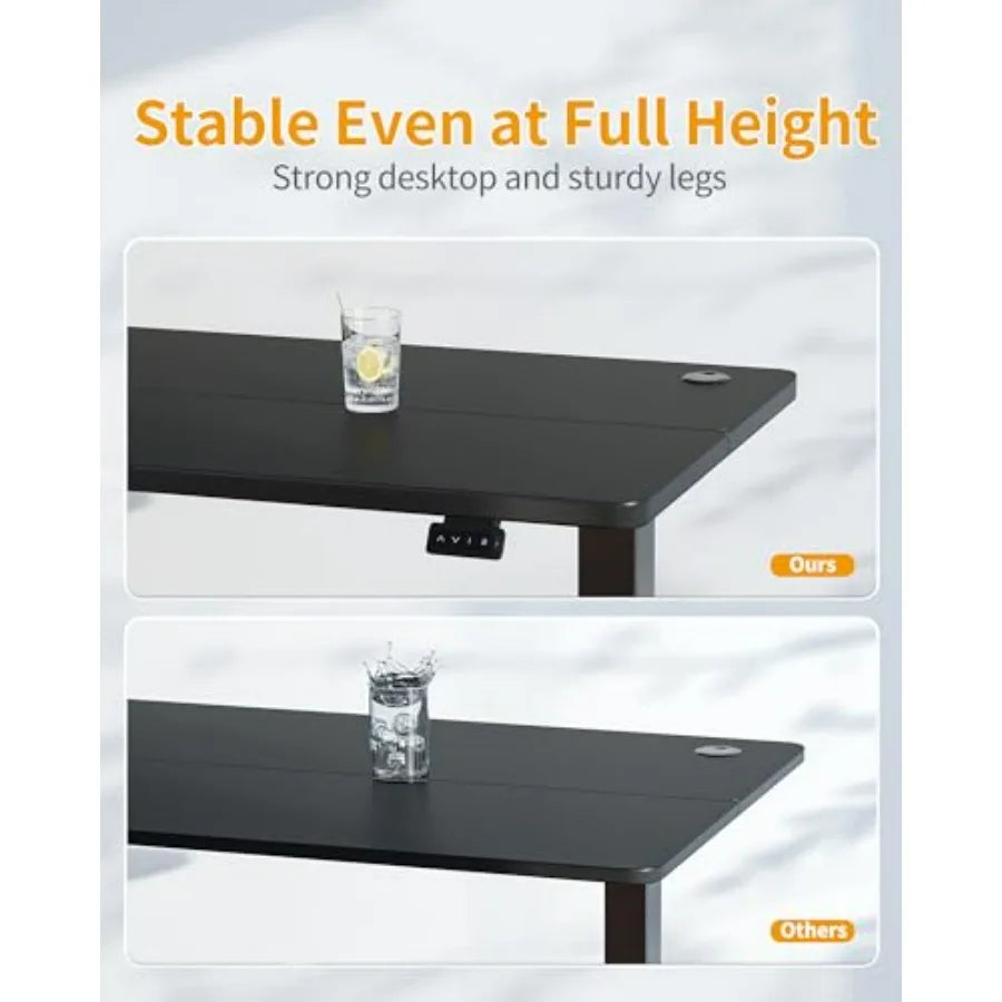 Electric Standing Desk 40 x 24 Inches Hght Adjustable Sit Stand Desk Ergonomic Home Office Computer Workstation Black