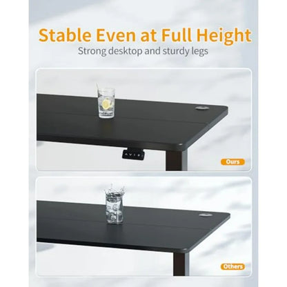 Electric Standing Desk 40 x 24 Inches Hght Adjustable Sit Stand Desk Ergonomic Home Office Computer Workstation Black