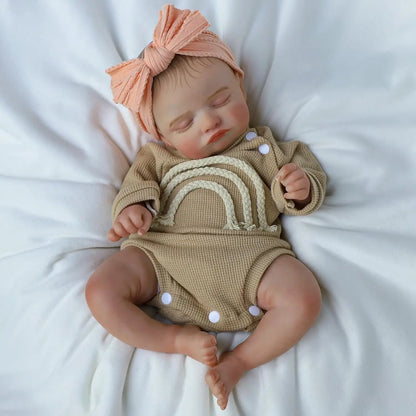Lifelike Reborn Baby Dolls-20 inch Sleeping Realistic Newborn Baby Dolls, Soft Cloth Body with Feeding Toy for Kids Age 3 +
