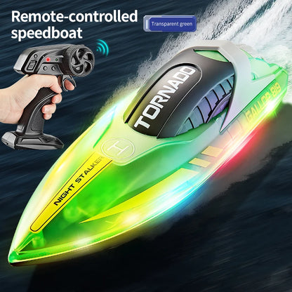 HJ819 RC Boat 2.4Ghz 15km/h High-Speed Remote Control Racing Ship Water Speed Boat Children Model Toy