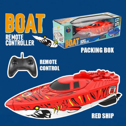Mini RC Boat High-Speed Remote Control Boats Child Model Water Racer RC Boats Kids Boys Outdoor Pool Toys Gifts for Boy Adults