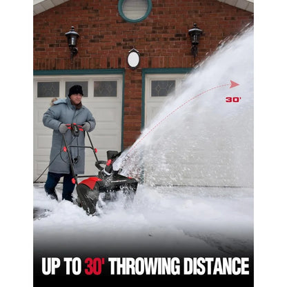 18-Inch Corded Snow Blower Electric Snow Thrower with 15-Amp Motor 30' Throwing Distance DB7517