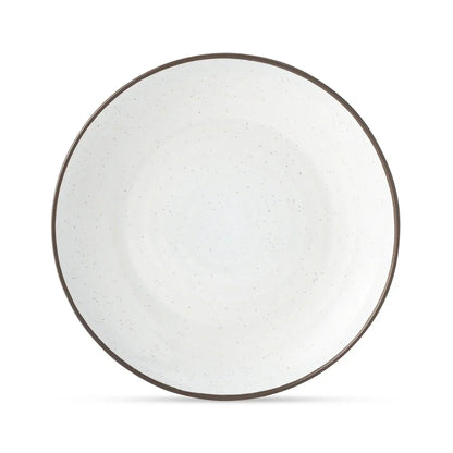 Ceramic Salad Plate Rustic Round Dinnerware Dishwasher Microwave Safe Serving Plate Perfect Appetizers Side Dishes Kitchen Table