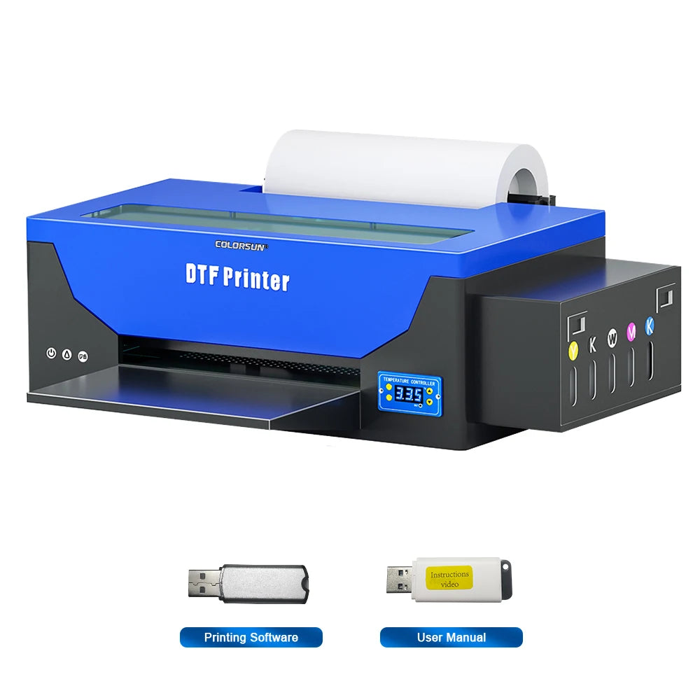 Colorsun A3 DTF Printer For Epson R1390 Impresoras a3 dtf T-Shirt printing machine A3 DTF Printers For T-Shirt Hoodies Bags