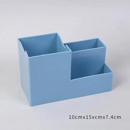 Multi-function Desktop Pen Holder School Supplies Storage Case Colorful Plastic Box Office Desk Accessories Pencil Organizer