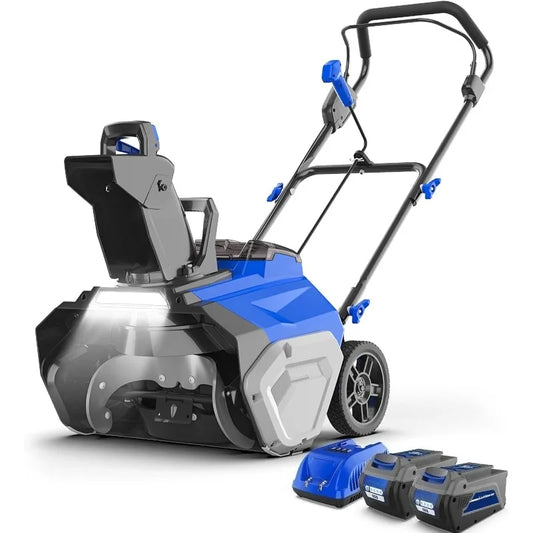 ZZM  Snow Blower Cordless 40V Electric Brushless with LED 2Pcs 40V 4.0Ah Battery Longer Running Time for Wet Snow and Heavy Snow