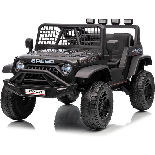 Electric Car for Kids Ride On Car with Remote Control Ride On Truck Toy for Toddler Boys Girls Bluetooth Music Player LED Light