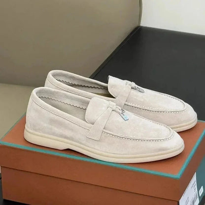 2025 Designer Shoes suonde leather women's loafers luxury men's shoes comfort shoes rubber soles women's flat loafers