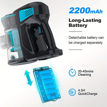 INSE V770 20KPa Powerful Cordless Vacuum Cleaner 6-in-1 Lightweight Stick Vacuum Up to 45min Runtime for Hard Floor Carpet Clean