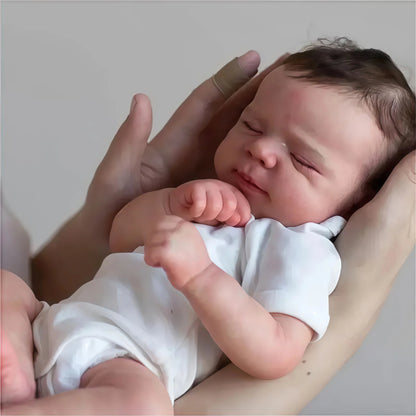 Risbecko Lifelike 48cm Finished Reborn Doll, Like Real Baby Handmade Art Doll, 3D Painted Skin With Visible Veins Vinyl Limbs