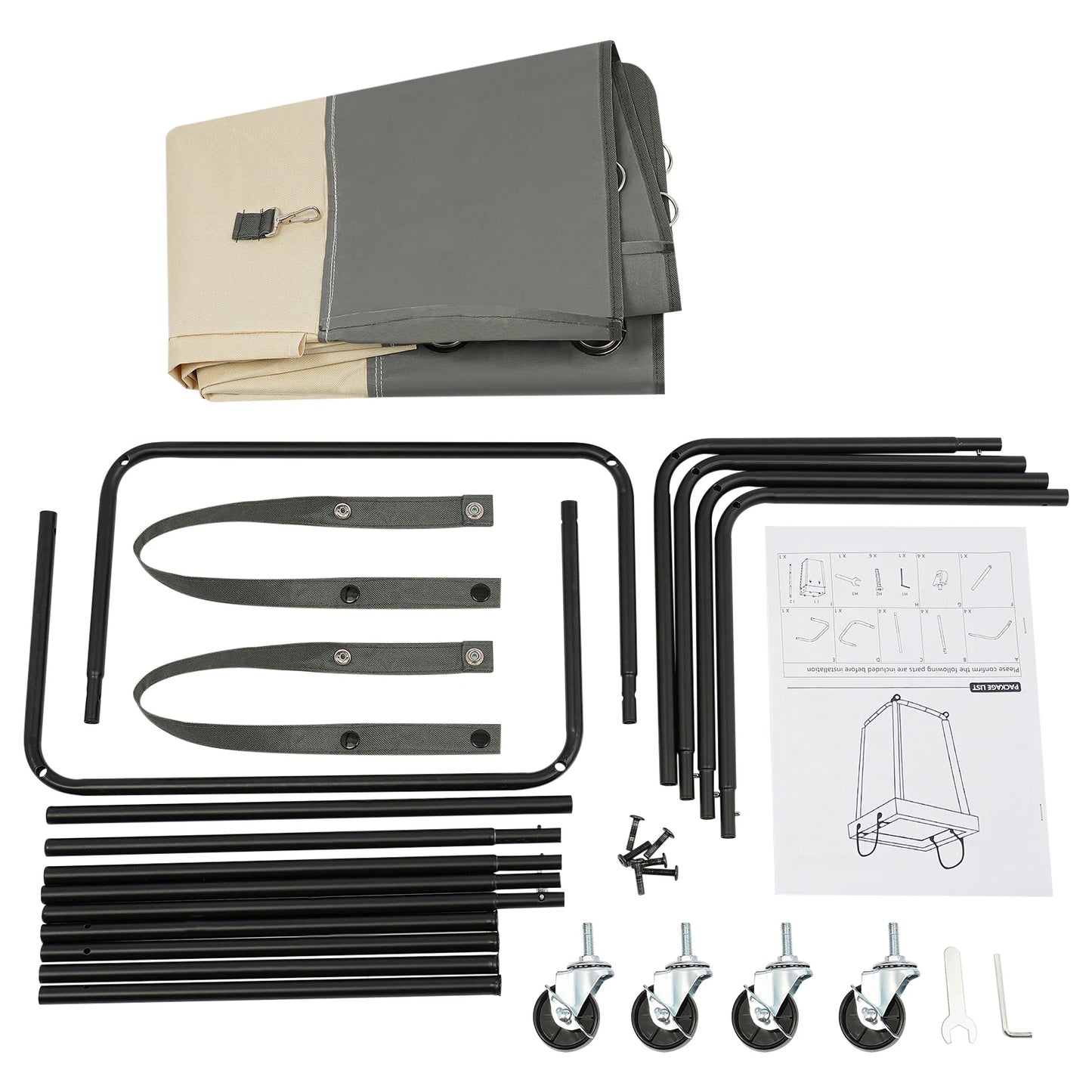 Bymaocar 210L Laundry Storage Basket, Rolling Laundry Cart, 600D Oxford Cloth Laundry Basket with Wheels