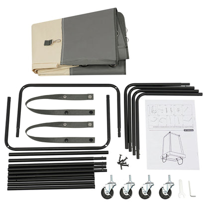 Bymaocar 210L Laundry Storage Basket, Rolling Laundry Cart, 600D Oxford Cloth Laundry Basket with Wheels