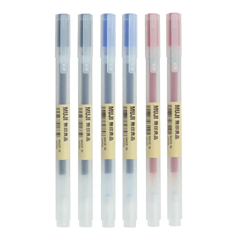 6/8Pcs/Set MUJIs Gel Pen Black/Red/Blue 0.38/0.5mm Ink Japan Color Pen Office School Ballpoint Pen Japanese Kawaii Stationery