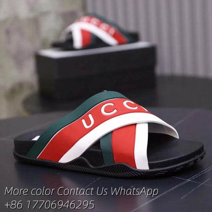 Designer Sandal Women Men Rubber Leather Slide Sandal Dress Shoe Wedges Sandal Beach Slippers Luxury Summer Platform