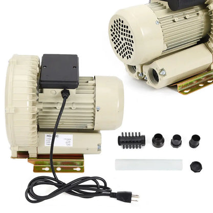 110V Industrial Fish Pond Tank Air Pump Blower Oxygen Aerator 370W 12kpa Durable