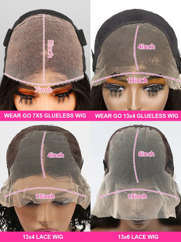 Water Wave Glueless Wig Human Hair Curly 13x6 13x4 HD Frontal Wig 250% Deep Wave Wigs Wear Go 7x5 HD Lace Closure Wig Sale CEXXY